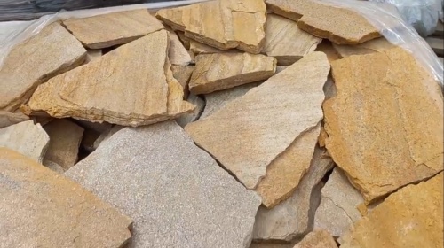 Плитняк златолит жёлтый для цоколя купить в Зеленодольске